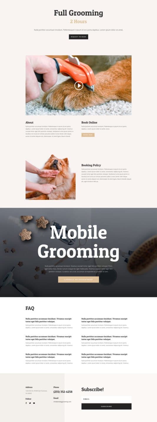 Dog Grooming Service