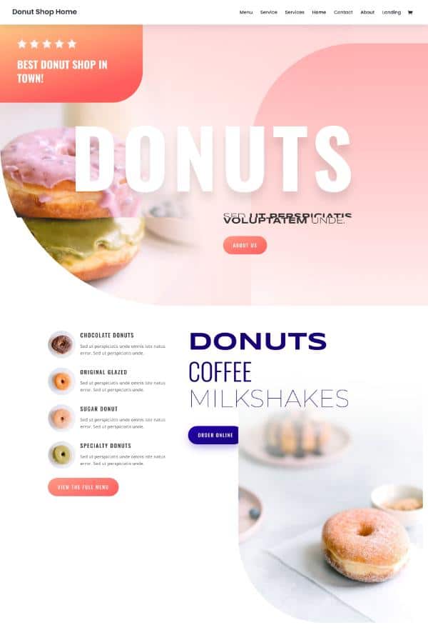 Donut Shop Website