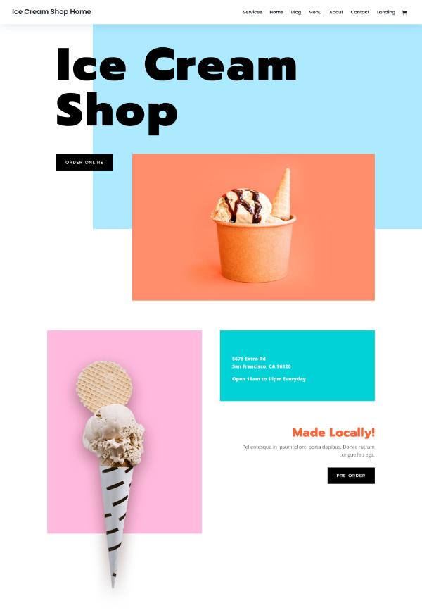 Ice Cream Shop Website