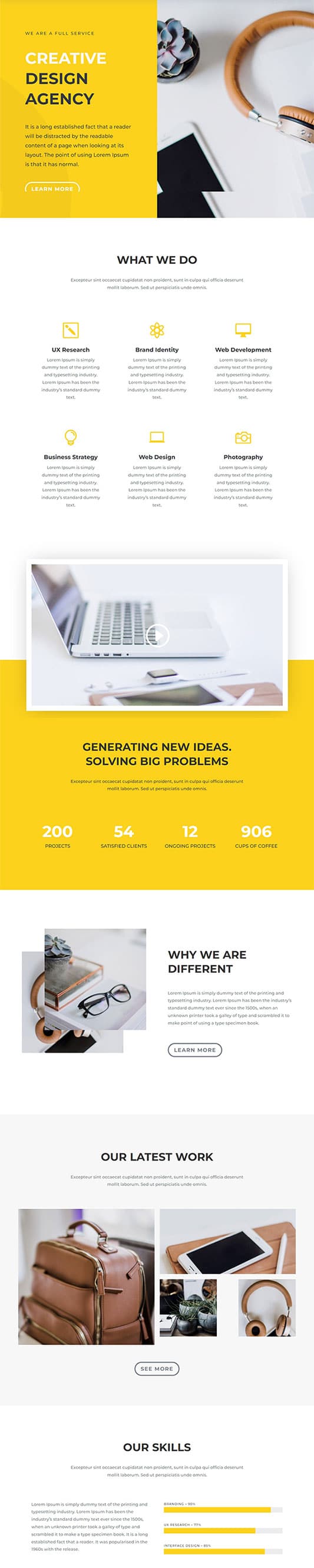 Design Agency Website Home