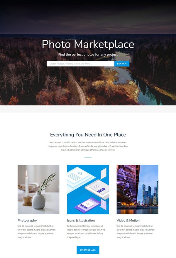 Photo Marketplace Website