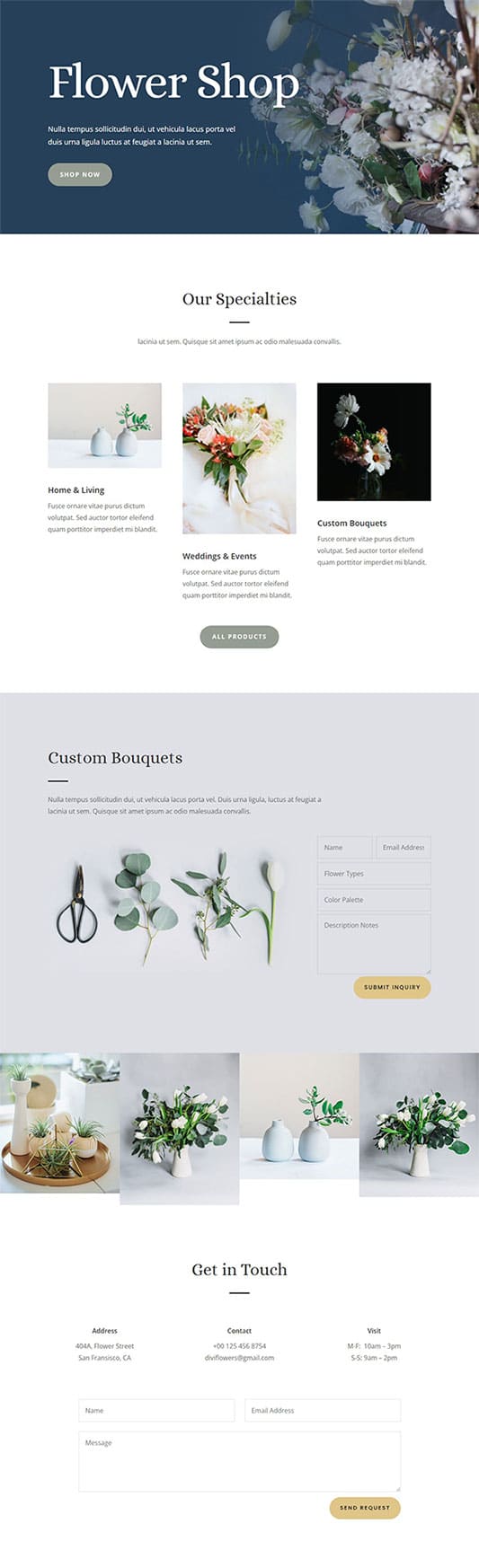 Florist Home Page